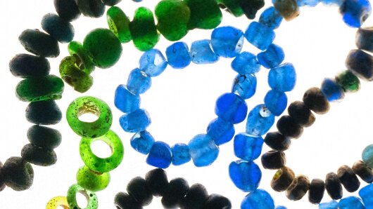 The glass bead necklaces from the 6th/7th century come from Hungary and are part of the collection in the department of Archaeology of Prehistory to Early Middle Ages at the University of Jena.