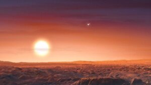 The closest exoplanet known, Proxima Centauri b, also belongs to a multiple star system. Artist’s impression (ESO/M. Kornmesser)